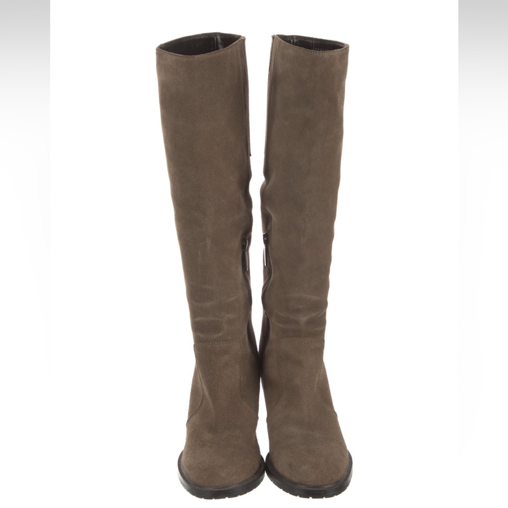 Aquatalia Brown Suede Knee-High Riding Boots – Size 7 - Picture 3 of 5